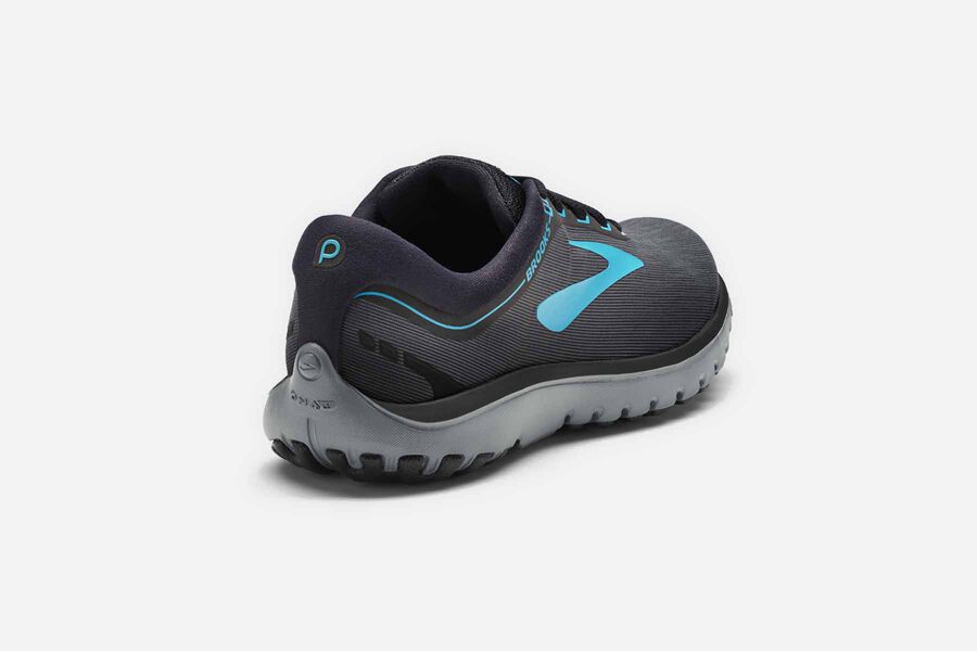 Pureflow 7 Road Brooks Running Shoes NZ Womens - Dark Grey/Blue - GZUPJY-829